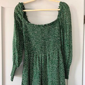Green and White Reformation Dress